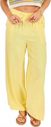Sadie & Sage Sugarloaf Wide-Leg Pants In Butter Yellow