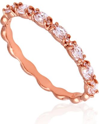 Swarovski Vittore Marquise Rose Gold Plated Ring, Size 52 (US 5.75)