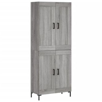 vidaXL Highboard Grey Sonoma 69.5x34x180 cm Engineered Wood Vidaxl