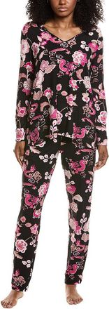 Natori 2pc Fleur Dragon Cozy Knit Pajama Set