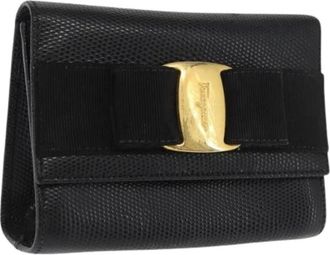 Ferragamo Pre-owned Wallets, female, Black, Size: ONE SIZE Pre-owned Shoulder Bag