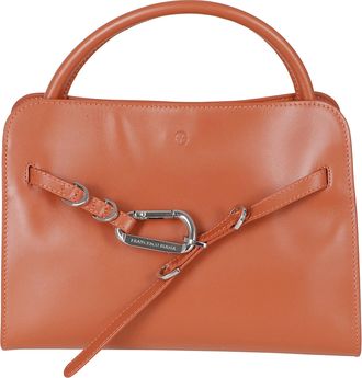 Francesco Biasia Compact Handbag In Soft Calf Leather With Silver Clasp