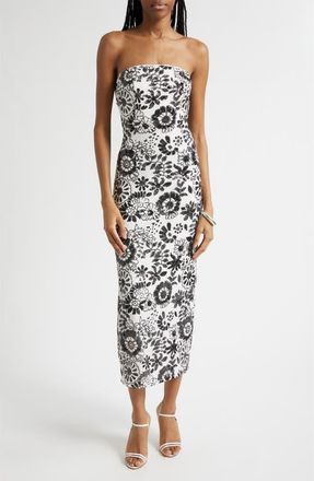 Ramy Brook Bonnie Sequin Strapless Sheath Dress in Black Sequin Combo at Nordstrom, Size 10