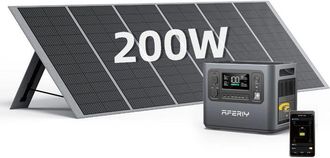 OEM Generador Solar Port&aacute;til - Aferiy - 2400w - 2048wh Lifepo4 - Panel 200w Plegable - Mppt Ip65