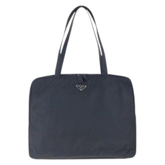 Prada Pre-owned Tessuto Nylon Briefcase - Heren - Vintage Shopper - Blauw - ONE Size - Nylon - Vintage