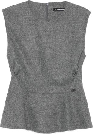 Karl Lagerfeld Top smanicato - Grigio