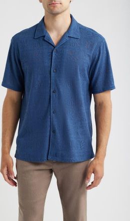 Tori Richard Tile Cabana Camp Shirt in Dusk at Nordstrom, Size Xx-Large
