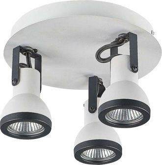 Beliani 3 Light Spotlight BARO Adjustable Metal White