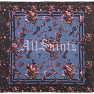AllSaints Perta Silk Twill Scarf in Blue Multi at Nordstrom