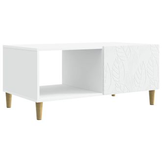 vidaXL Mesa De Centro Blanco 90 X 50 X 40 Cm Madera De Ingenier&iacute;a Vidaxl