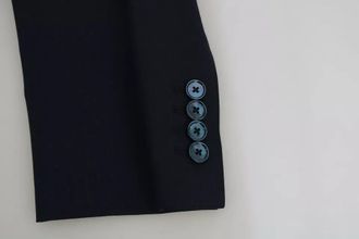 Dolce & Gabbana Blue Wool MARTINI Blazer Vest 2 Mens Piece