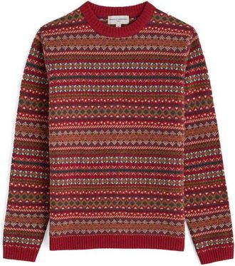 Seasalt Cornwall Halyard Fair Isle Lambswool Blend Crewneck Sweater in Sparnon Acer at Nordstrom, Size X-Large