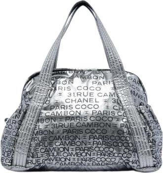 Chanel Pre-owned Vintage Coated Canvas Tote - Dames - Vintage Handtas - Grijs - ONE Size - Vintage