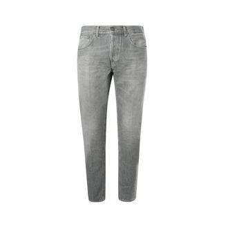 Dondup Jeans, Heren, Grijs, W36, Katoen, Slim-fit Jeans