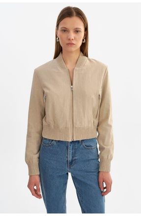 LaMarque Greer | Bomber Jacket in Beige at Nordstrom, Size X-Small
