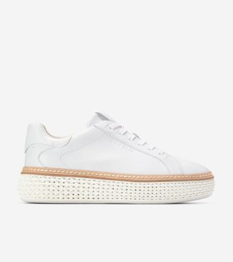 Cole Haan Womens GrandPr&oslash; SkyWeave Court Sneakers - White Size 10.5