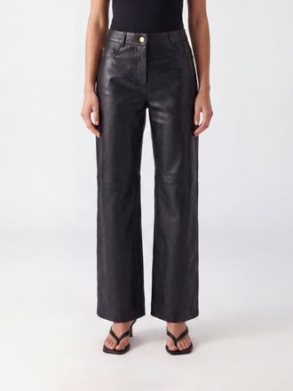Max Mara S Max Mara Pantaloni Pesca a gamba larga in pelle