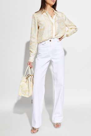 Versace Silk Shirt, Womens, Cream