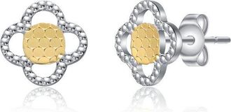 Rachel Glauber Floral Symphony Two-Tone Earrings