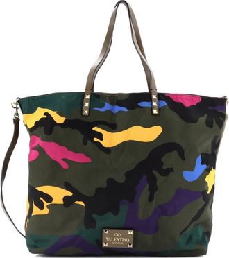 Valentino Garavani Rockstud Open omkeerbare medium shopper met camouflageprint - Veelkleurig