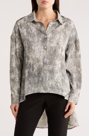 Patrizia Luca High-Low Tunic Shirt in Grey at Nordstrom Rack, Size X-Small