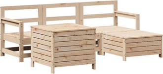 vidaXL 5 Piece Garden Sofa Set Solid Wood Pine vidaXL