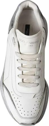 Dolce & Gabbana White Silver Daymaster Low Top Sneakers Mens Shoes (Pre-Owned)