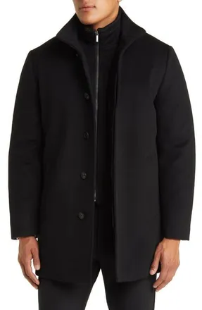 Cardinal of Canada Mont Royal Insulated Wool & Cashmere Jacket with Bib in Black at Nordstrom, Size Xx-Large