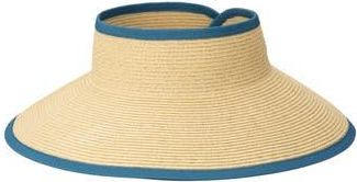 San Diego Hat Company Packable Straw Visor in Dot at Nordstrom Rack