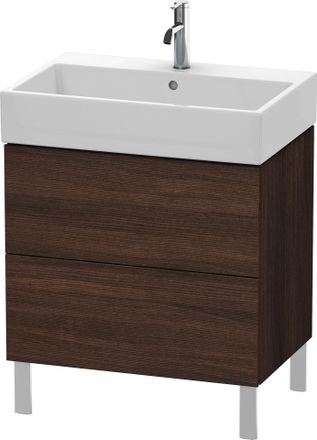 Duravit Unidad De Lavabo Duravit L-cube De Pie 68,4 X 45,9 Cm, 2 Extra&iacute;bles, Para Vero Air 235070, Color: Decoraci&oacute;n Casta&ntilde;o Oscuro - Lc677605353