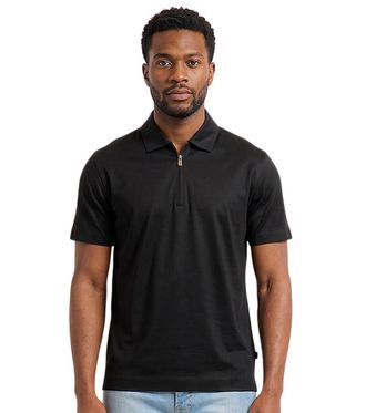 HUGO BOSS Black Shirt Collar Polos