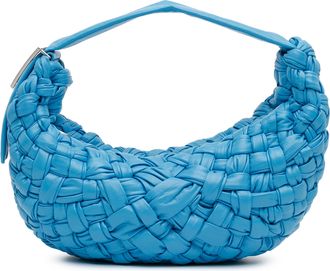 Bottega Veneta Pre-owned Womens Teen Jodie Top Handle Bag - Blue Leather - One Size