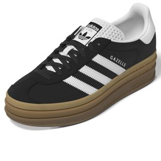 adidas Originals adidas Gazelle Bold W, Womens Trainers, white black, 4 UK