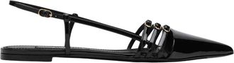 Dolce & Gabbana Lollo Slingback - Dames - Ballerinas - Zwart - 39 EU - Leer - Schoenen