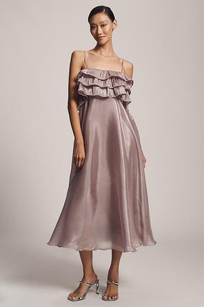 Bl^nk London Rigel Sleeveless Ruffled Midi Dress