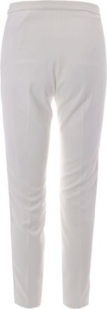 Elisabetta Franchi Womens Trousers Crepe Satin Ivory Polyester