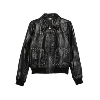 Amiri Crystal-embellished Leather Jacket