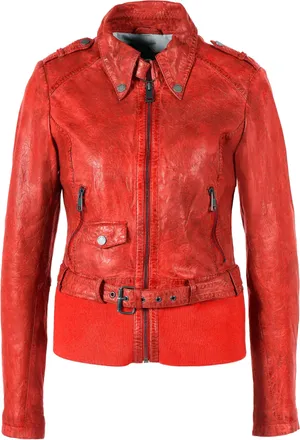 Freaky Nation Lederjacke FREAKY NATION Freakish-FN, Damen, Gr. M (38), rot, Oberstoff: 100% Leder; Futter: 100% Baumwolle, normal, Jacken Lederjacke
