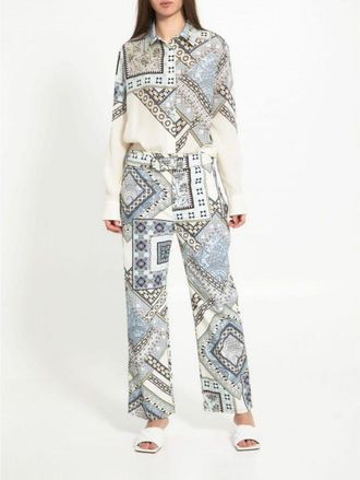 Etro Etro Womens Paisley Print Trousers - White Cotton - Size EU 38 (Womens)