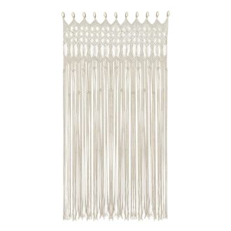 OEM Cortina, Estilo Bohemio, Hilo De Algod&oacute;n Resistente, Color Blanco