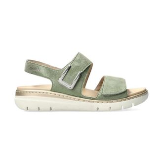 Mephisto Flat Sandalen - Dames - Sandalen - Groen - 35 EU - Leer - Schoenen