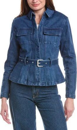 House Of Harlow Rev Padded Shoulder Denim Jacket