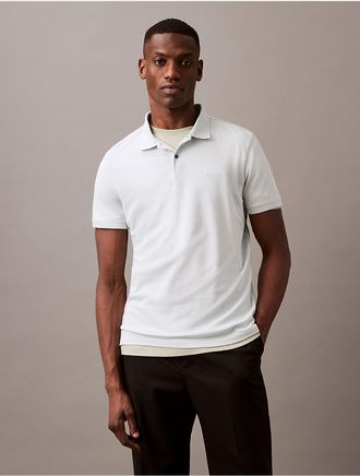 Calvin Klein Mens Liquid Touch Polo Shirt - White - 2XL