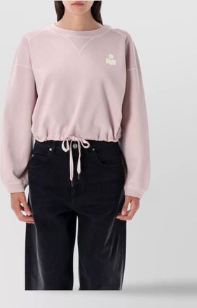 Isabel Marant cozy fleece top drawstring hem