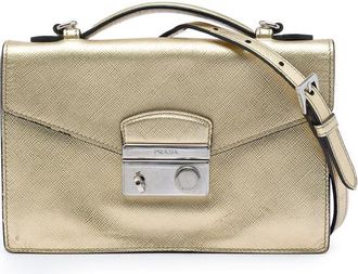 Prada Pre-owned Prada Saffiano Sound Lock Satchel Ladies F1KTR55JNYIWYL5Z