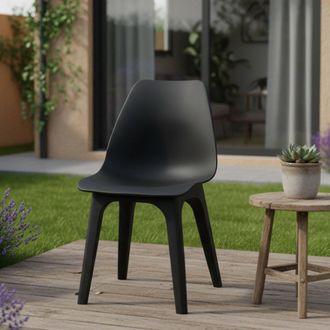 Dmora Dmora Chaise Avec Structure Renforc&eacute;e, Made In Italy, 45x50x51 Cm, Couleur Anthracite