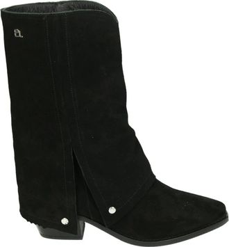 Babouche Lifestyle Westerse stijl zwarte su&egrave;de laars - Dames - Cowboylaarzen - Zwart - 36 EU - Su&egrave;de - Schoenen