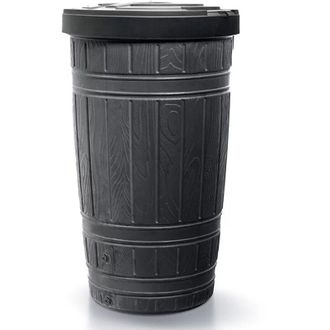 Prosperplast Dep&oacute;sito Para Agua De Lluvia Woodcan 265l., Dimensiones (mm) 648x648x1128, Color Negro