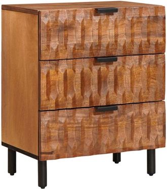 vidaXL Armario De Noche Marr&oacute;n 50 X 33 X 62 Cm Madera De Mango Maciza Vidaxl