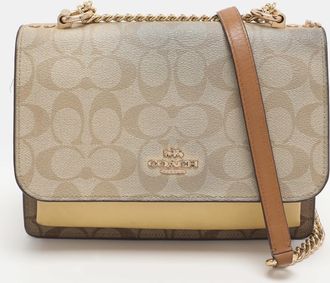 Coach Klare Multicolor Signature Coated Canvas And Leather Crossbody Bag